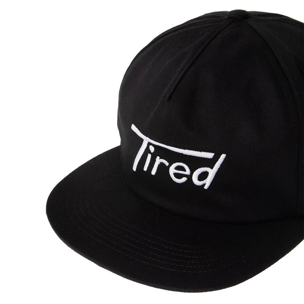 Tired Skateboards Old Mobil 5 Panel Cap - Black