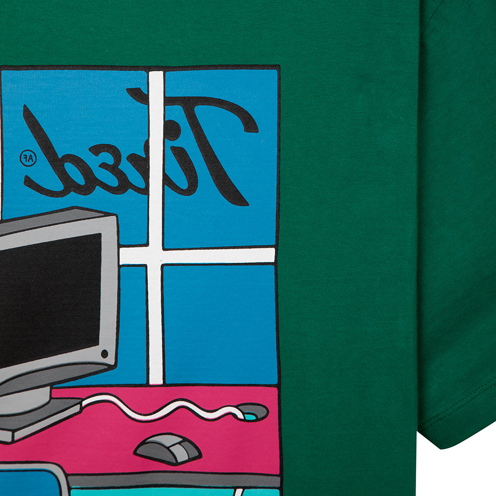 Tired Skateboards Workstation Pocket SS T-Shirt - Dark Green