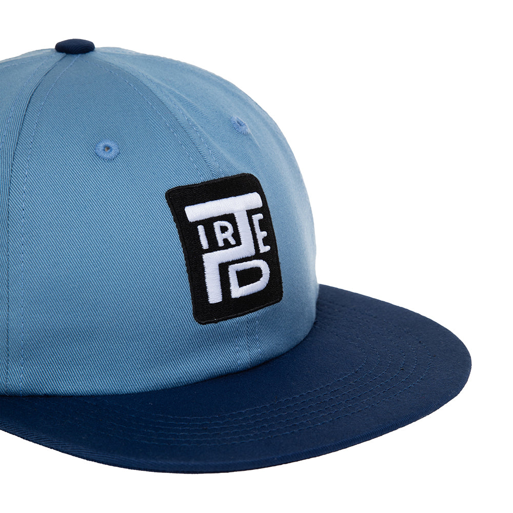 Tired Stamp 2 Tone 6 Panel Cap - Blue