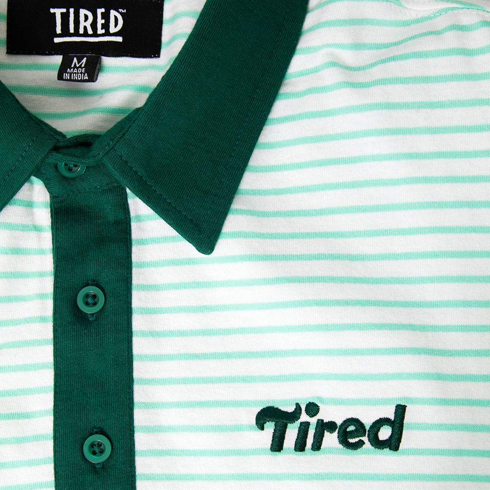 Tired Skateboards Summer Polo Shirt - White