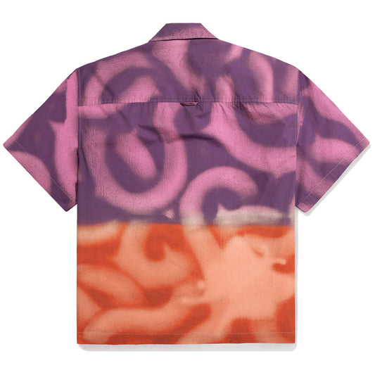 Awake NY x Tercer Mundo Dip Dyed Camp Shirt - Magenta Orange