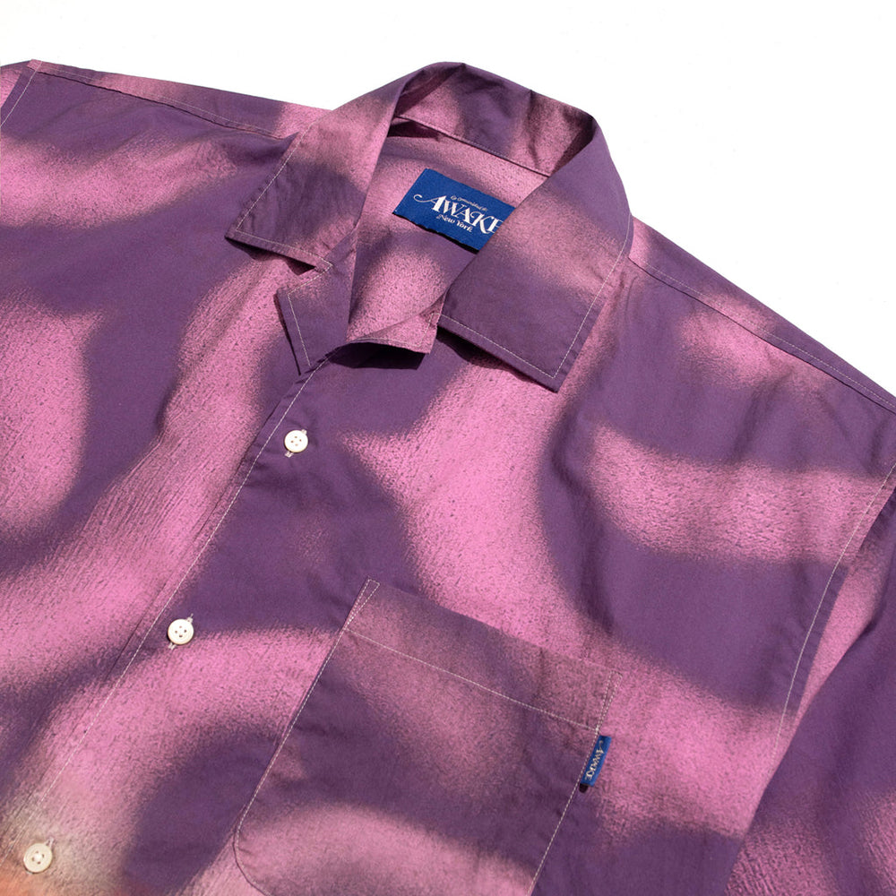 Awake NY x Tercer Mundo Dip Dyed Camp Shirt - Magenta Orange
