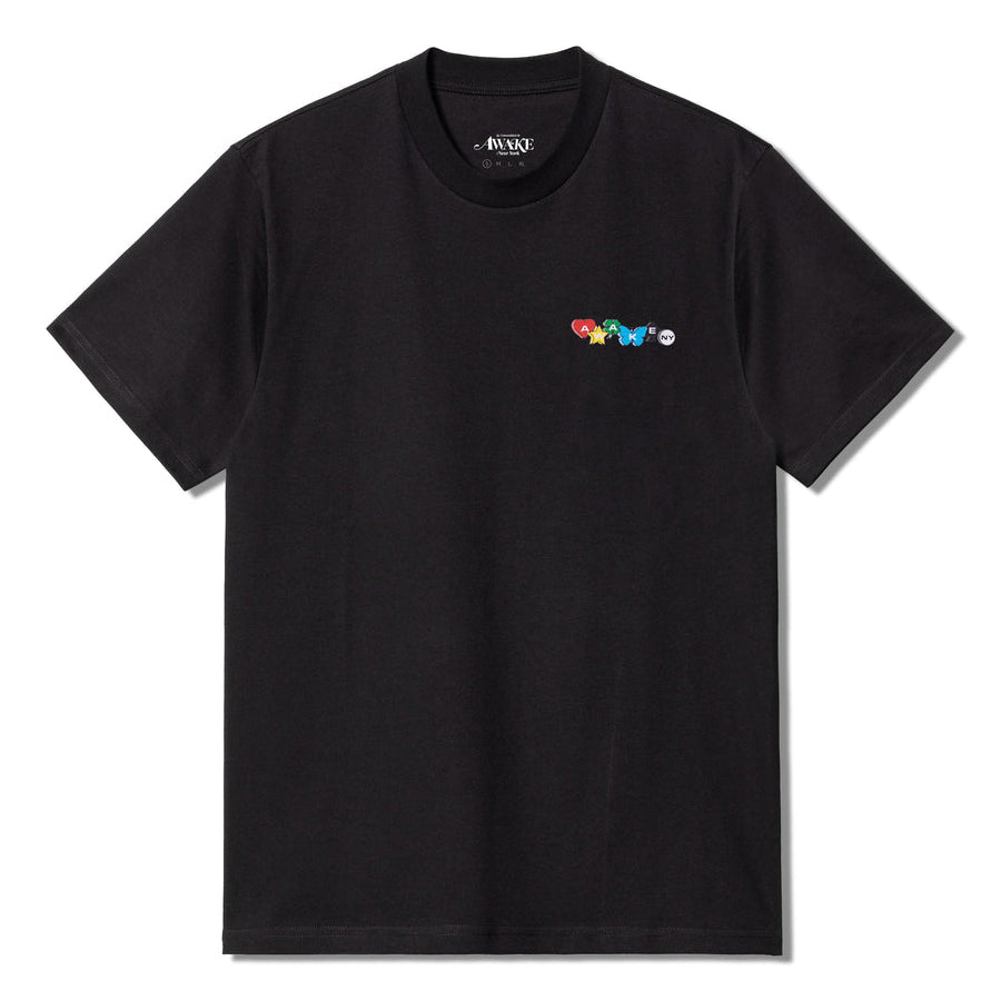 Awake NY Charm Logo T-Shirt - Black