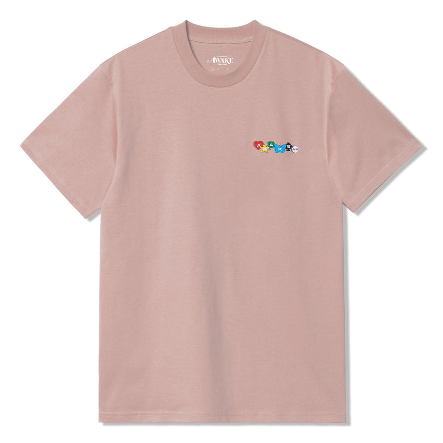 Awake NY Charm Logo T-Shirt - Mauve
