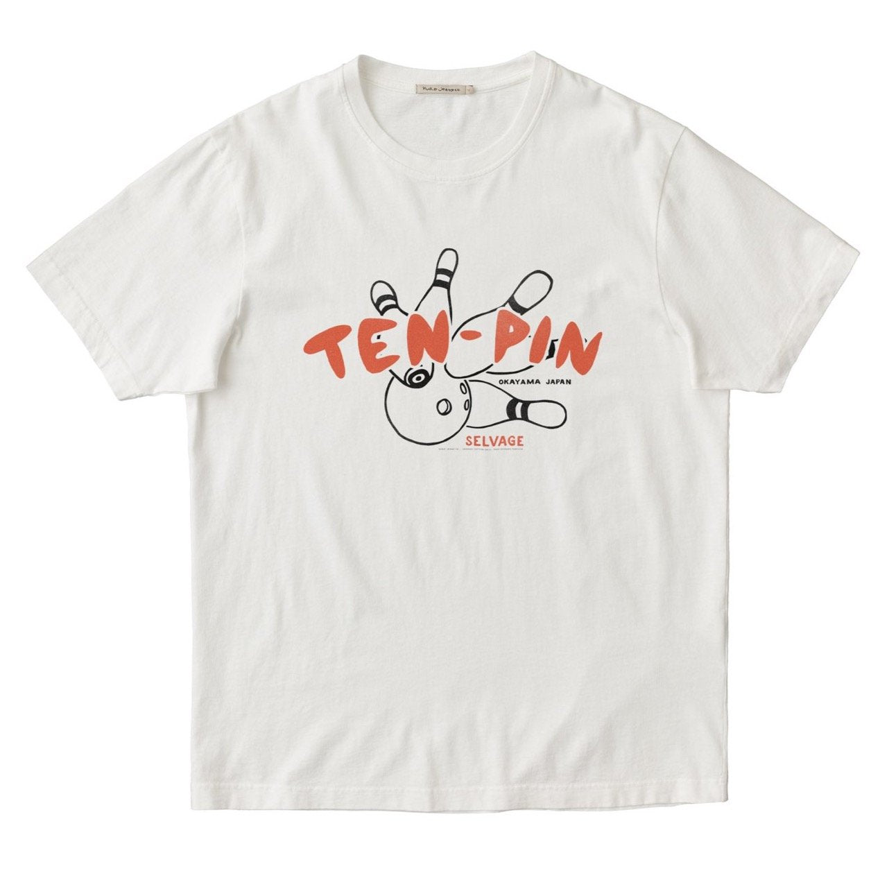 Nudie Jeans Co. Uno Ten Pin T-Shirt - Chalk White