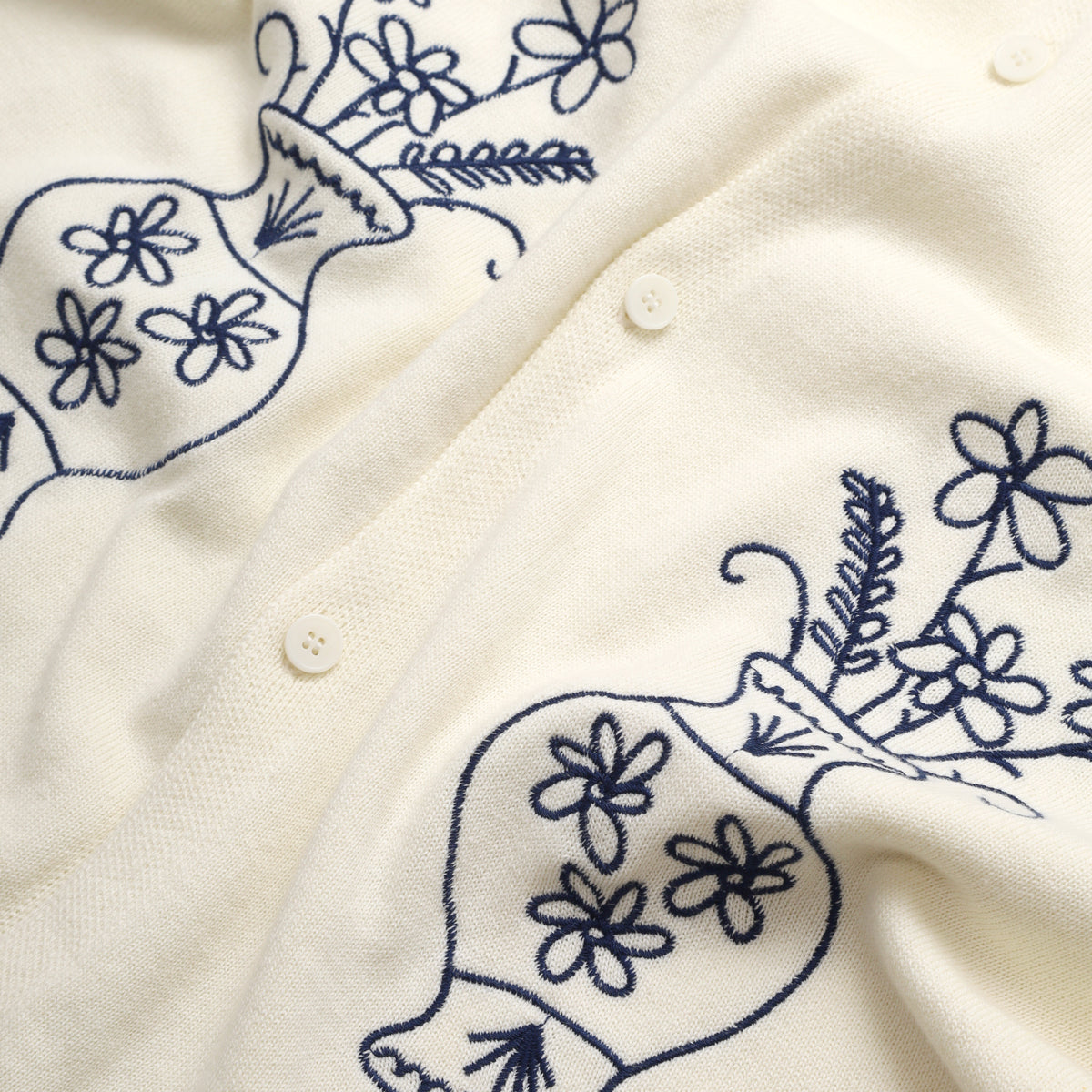 Service Works S/S Knitted Vase Shirt - Off White