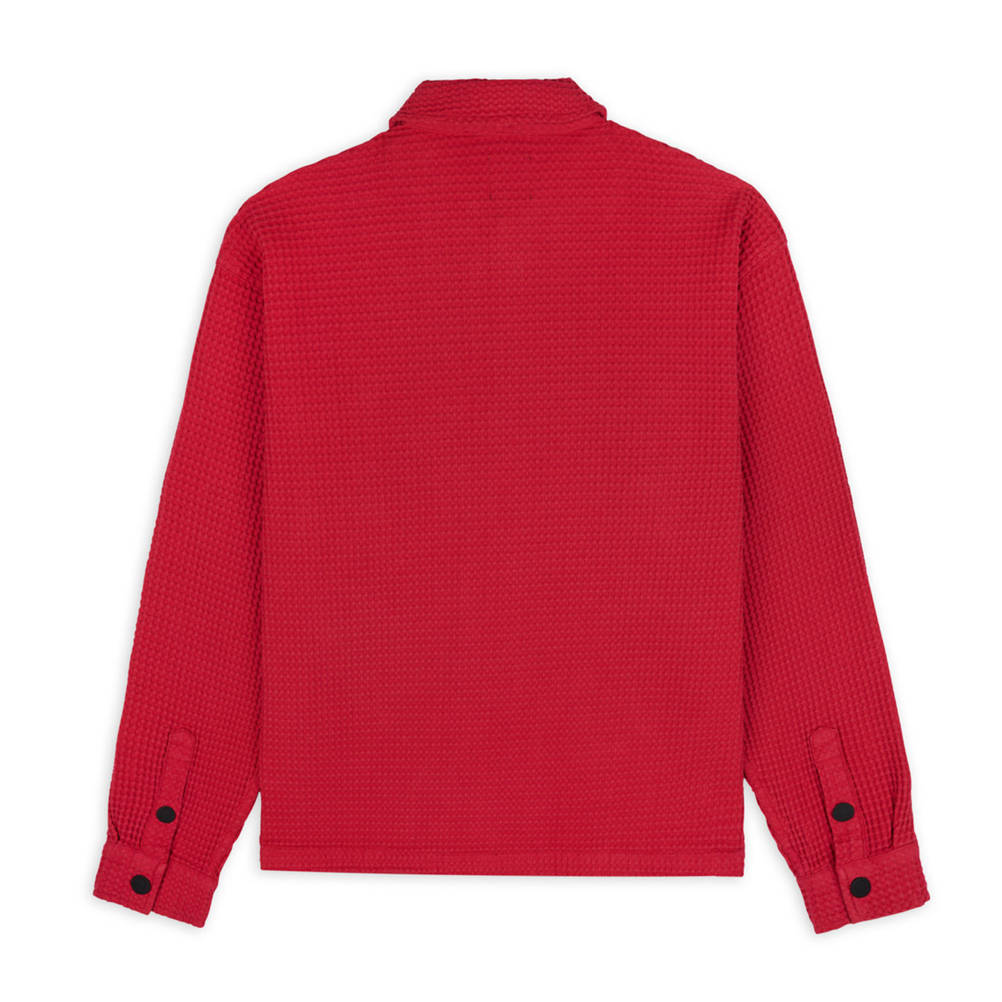 Brain Dead Waffle Snap Front Shirt - Berry