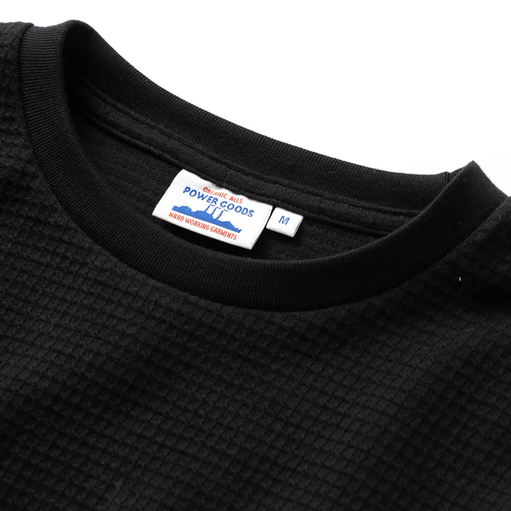 Power Goods Thermal Waffle LS Tee - Black