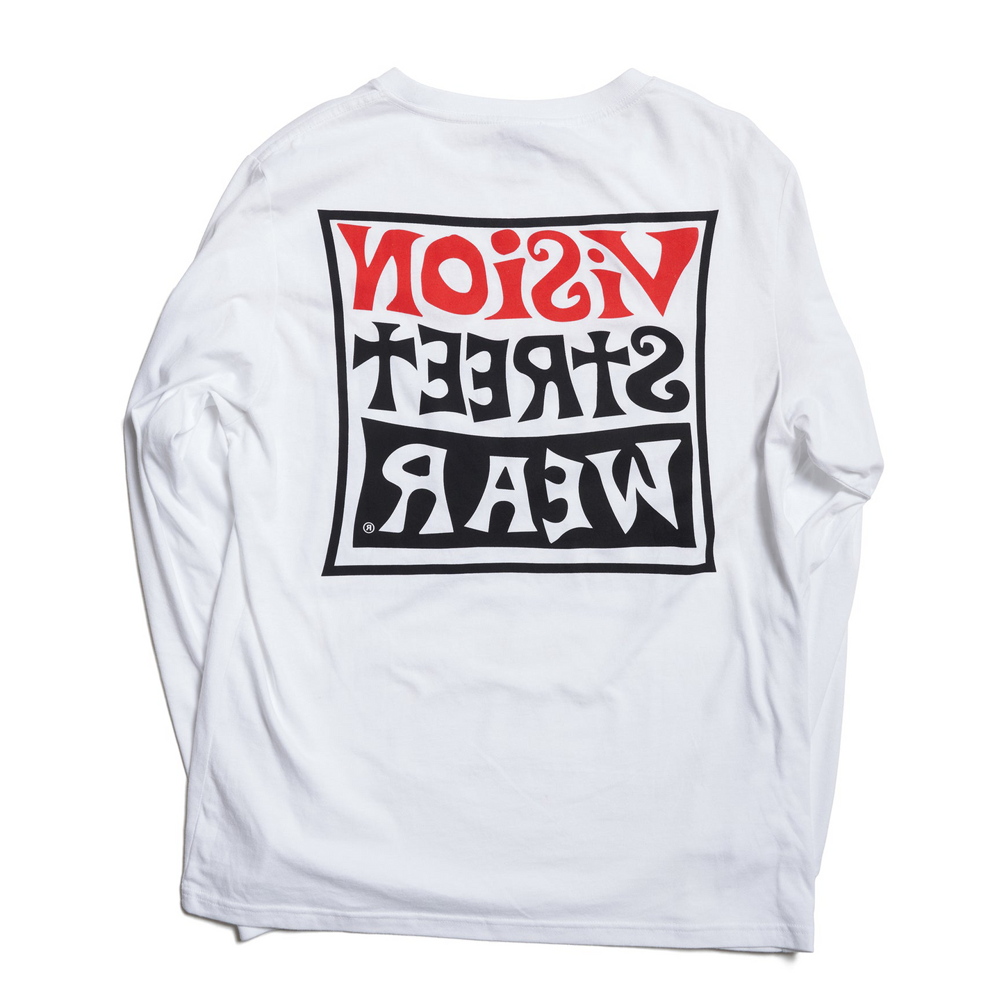 Vision Streetwear Wavy OG Box Logo LS T-Shirt - White