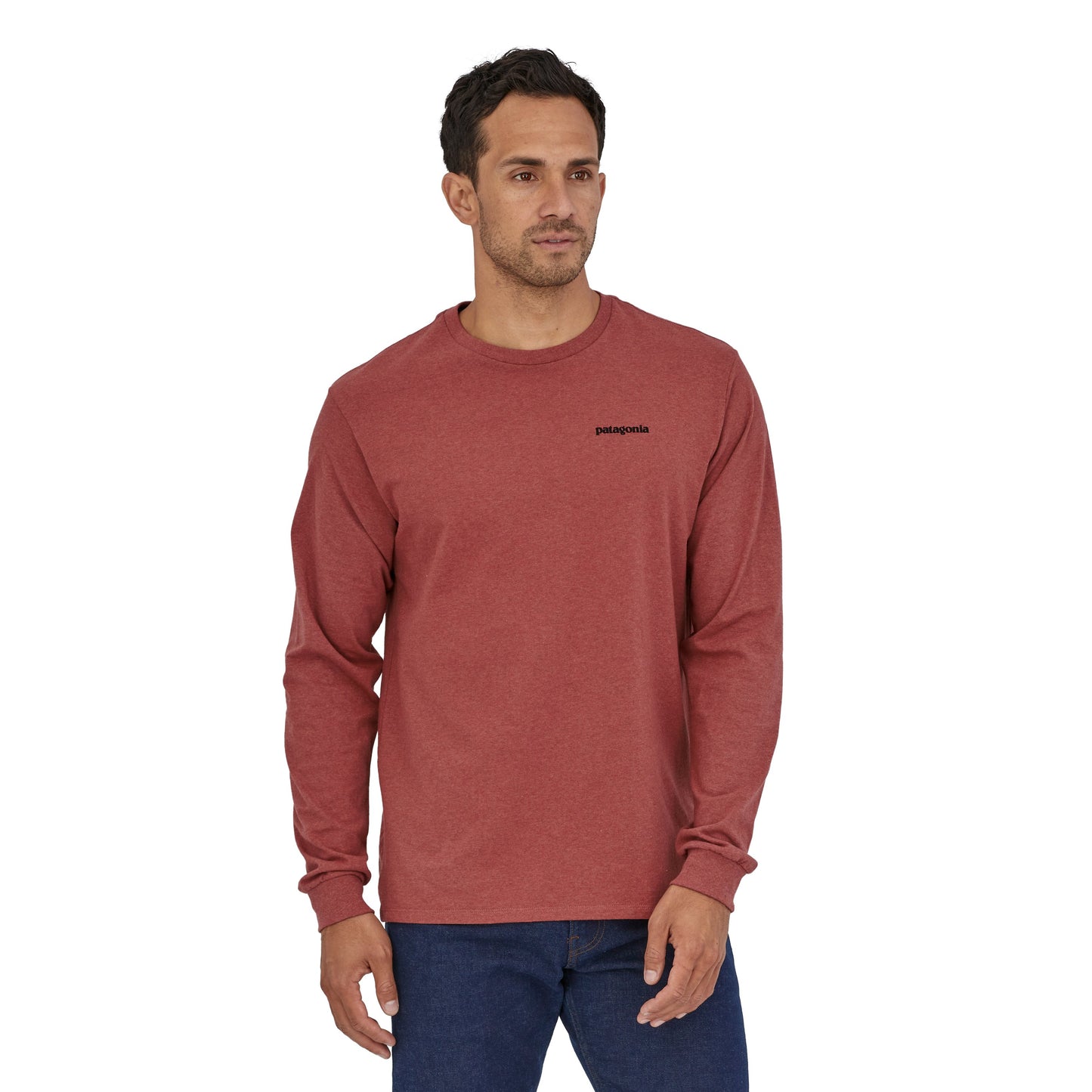 Patagonia LS P-6 Logo Responsibili-Tee - Black