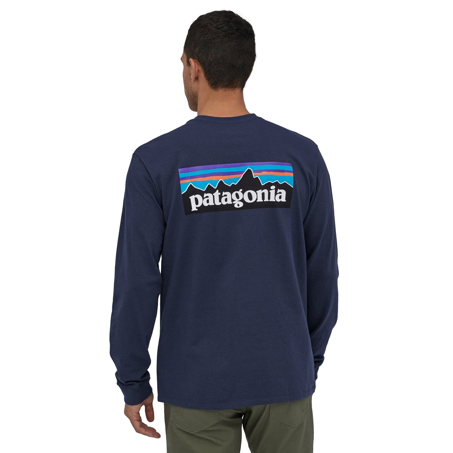 Patagonia LS P-6 Logo Responsibili-Tee - Classic Navy