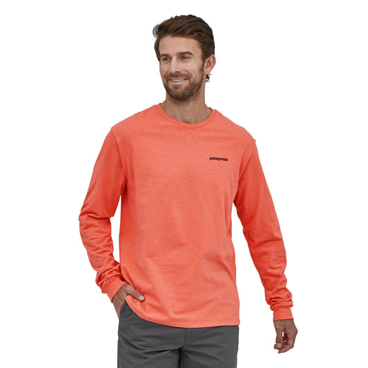 Patagonia LS P-6 Logo Responsibili-Tee - Black