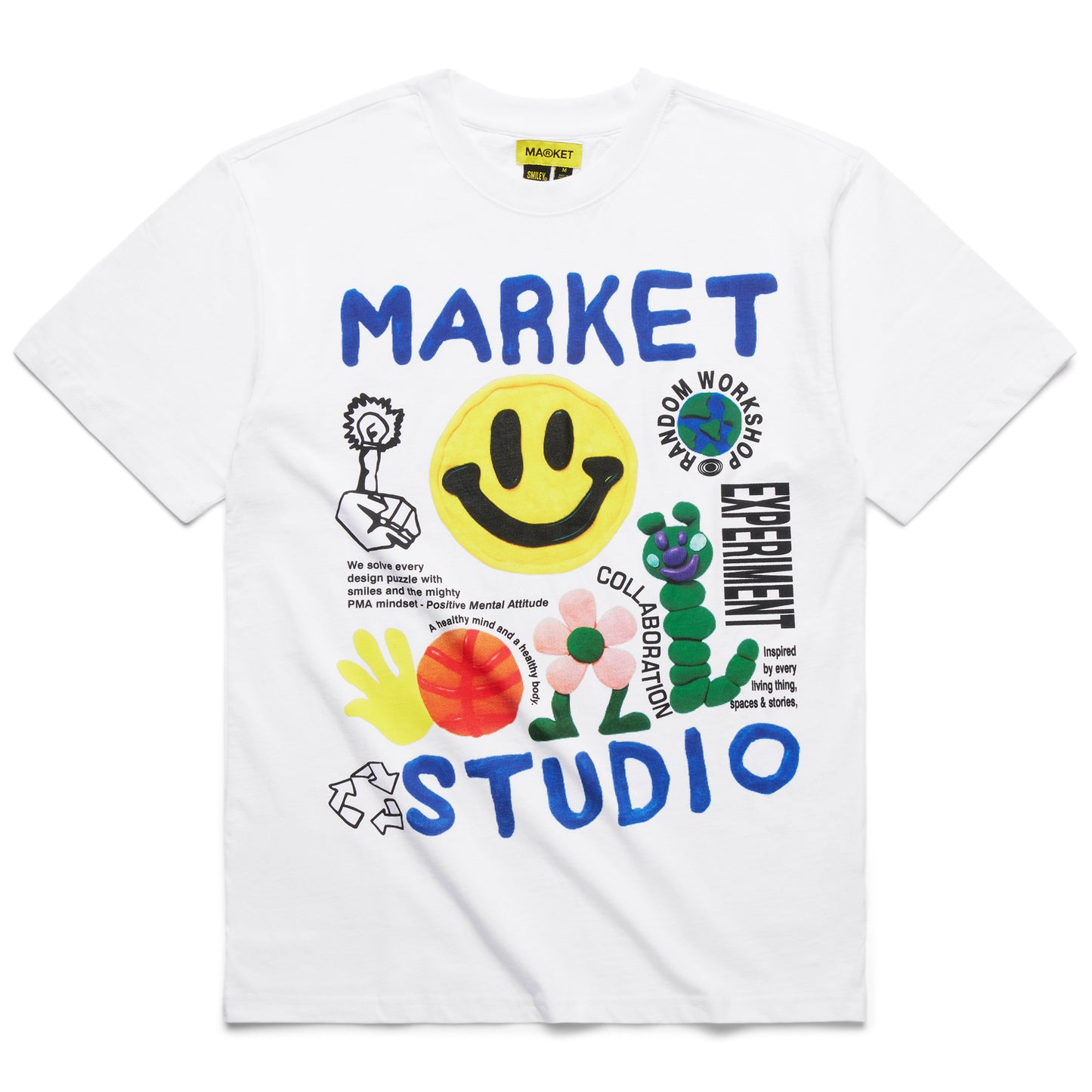 MARKET Smiley Collage T-Shirt - White