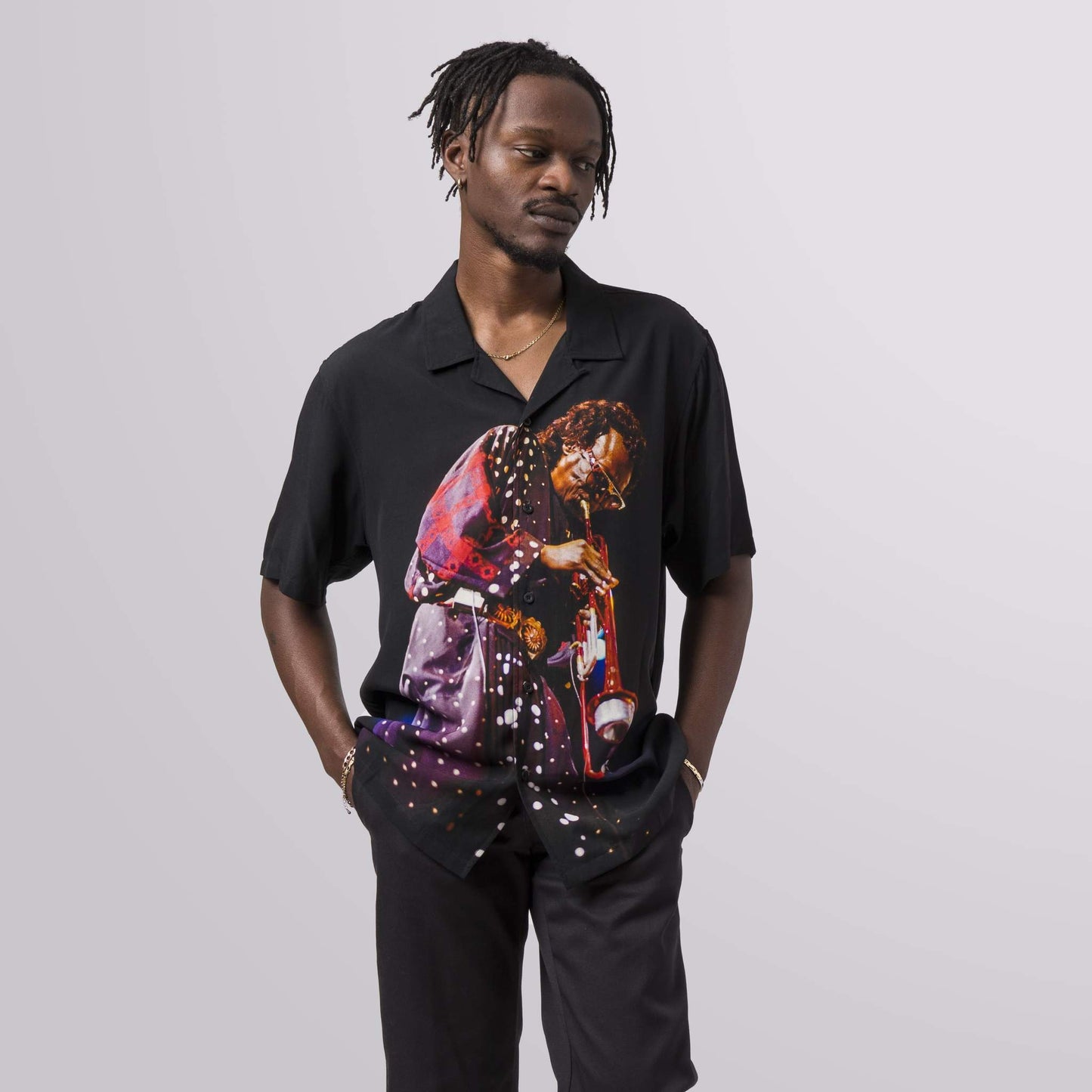 HUF X Miles Davis Yesternow Shirt - Black