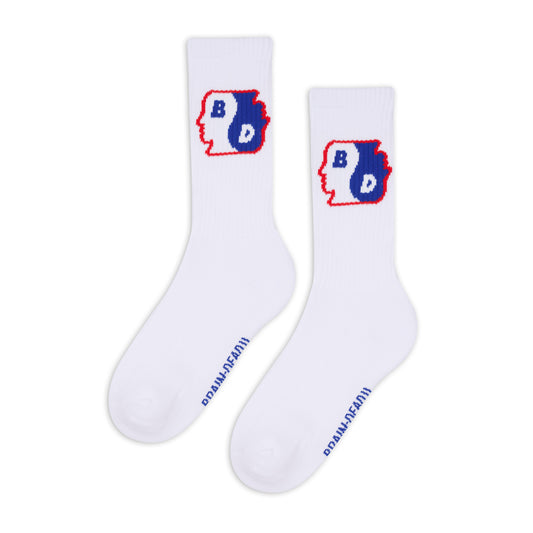 Brain Dead Yin Yang Socks - White