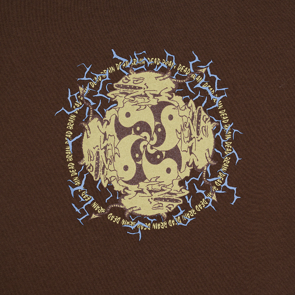 Brain Dead YingYang Run T-Shirt' - Brown