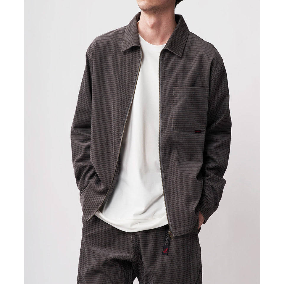 Gramicci Grid Cord Zip Shirt - Grey