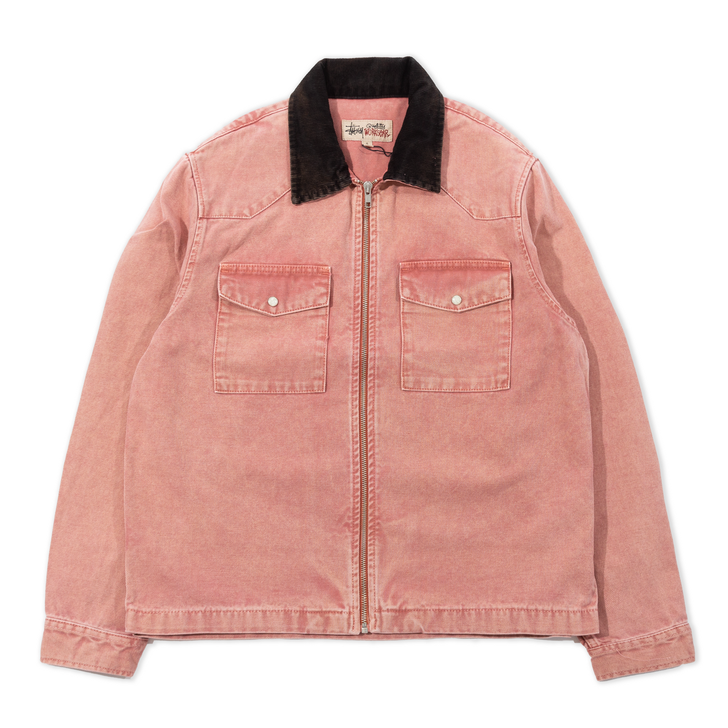 Stüssy Washed Canvas Work Shirt - Dusty Rose