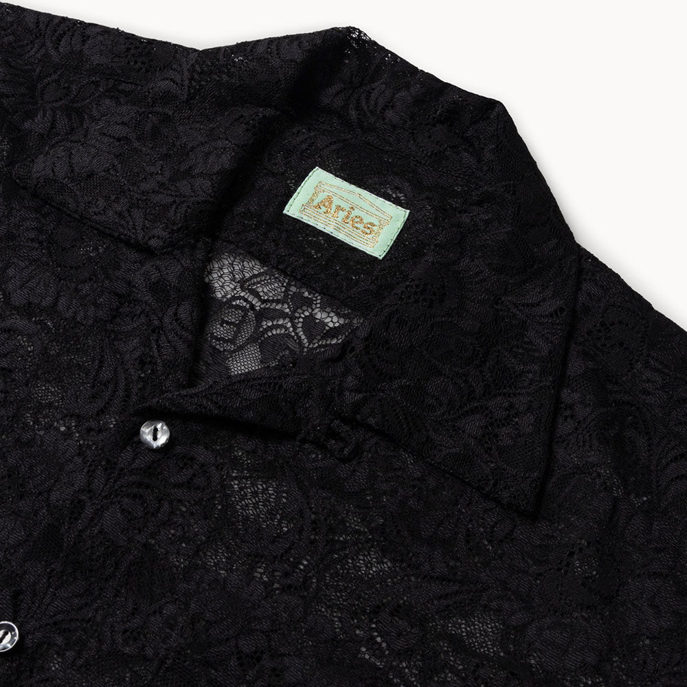 Aries Arise Lace Hawaiian Shirt - Black