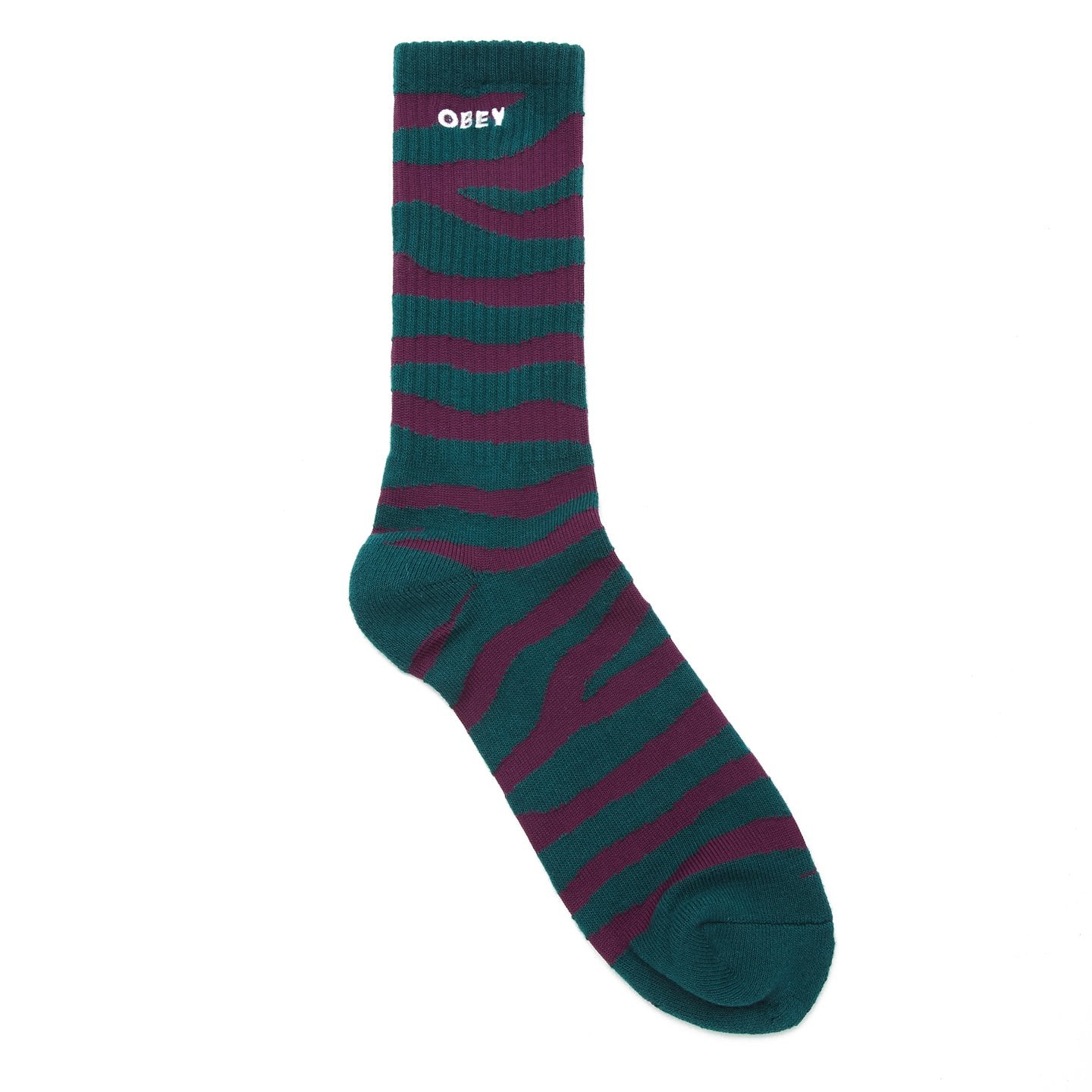 OBEY Zebra Socks - Blackberry Wine Multi