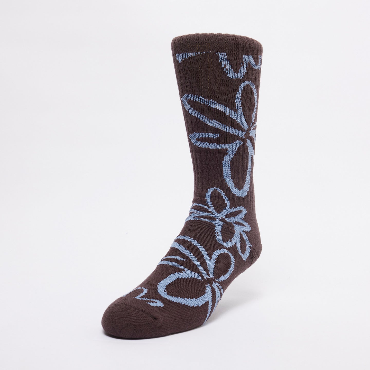OBEY Floral Socks - Java Brown