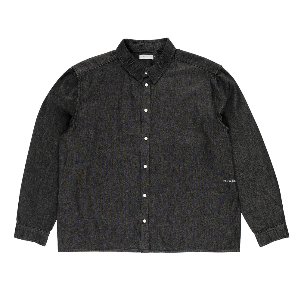 ICECREAM Applique Logo Denim Shirt - Black Denim