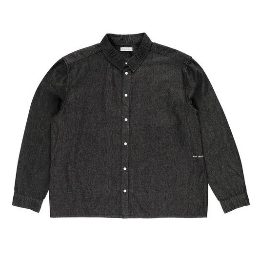 ICECREAM Applique Logo Denim Shirt - Black Denim