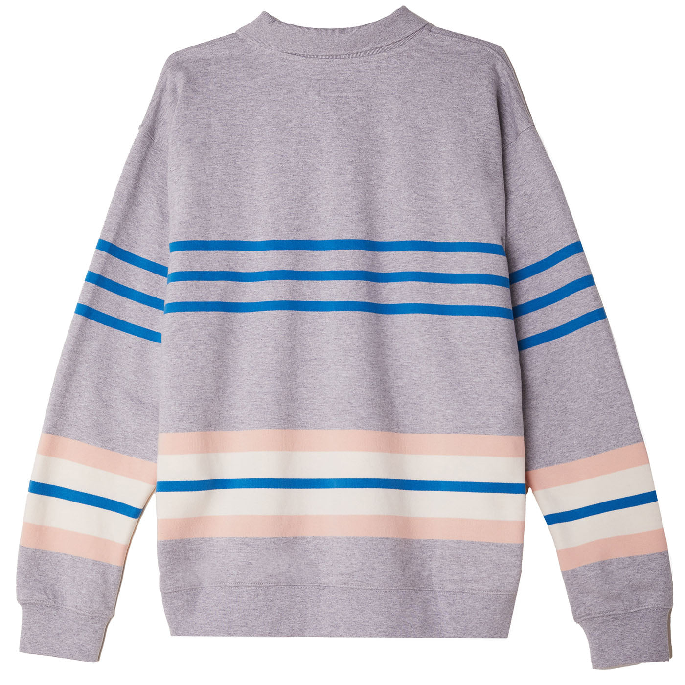 OBEY Issue Stripe Polo Sweat - Tarmac Multi