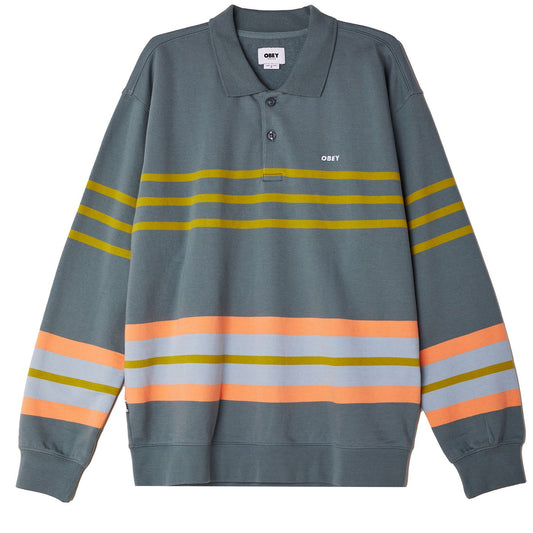 OBEY Issue Stripe Polo Sweat