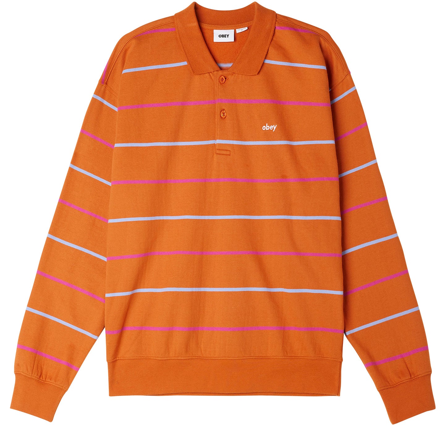 OBEY Complete Polo Sweatshirt - Bombay Brown Multi