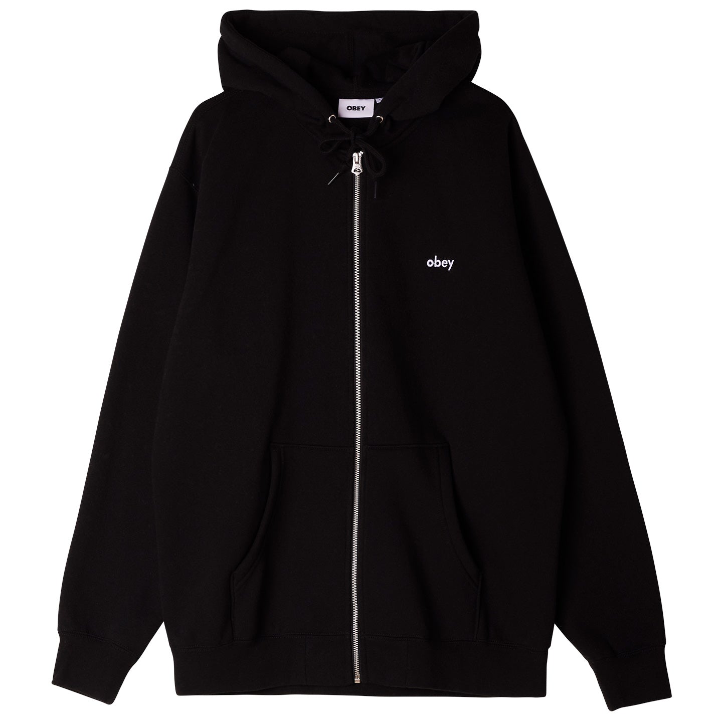 OBEY Tab Zip Hooodie - Black