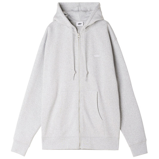 OBEY Est Works Bold Zip Hood - Ash Grey