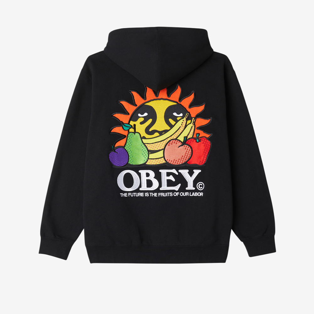 OBEY Old Labor Hoodie - Black