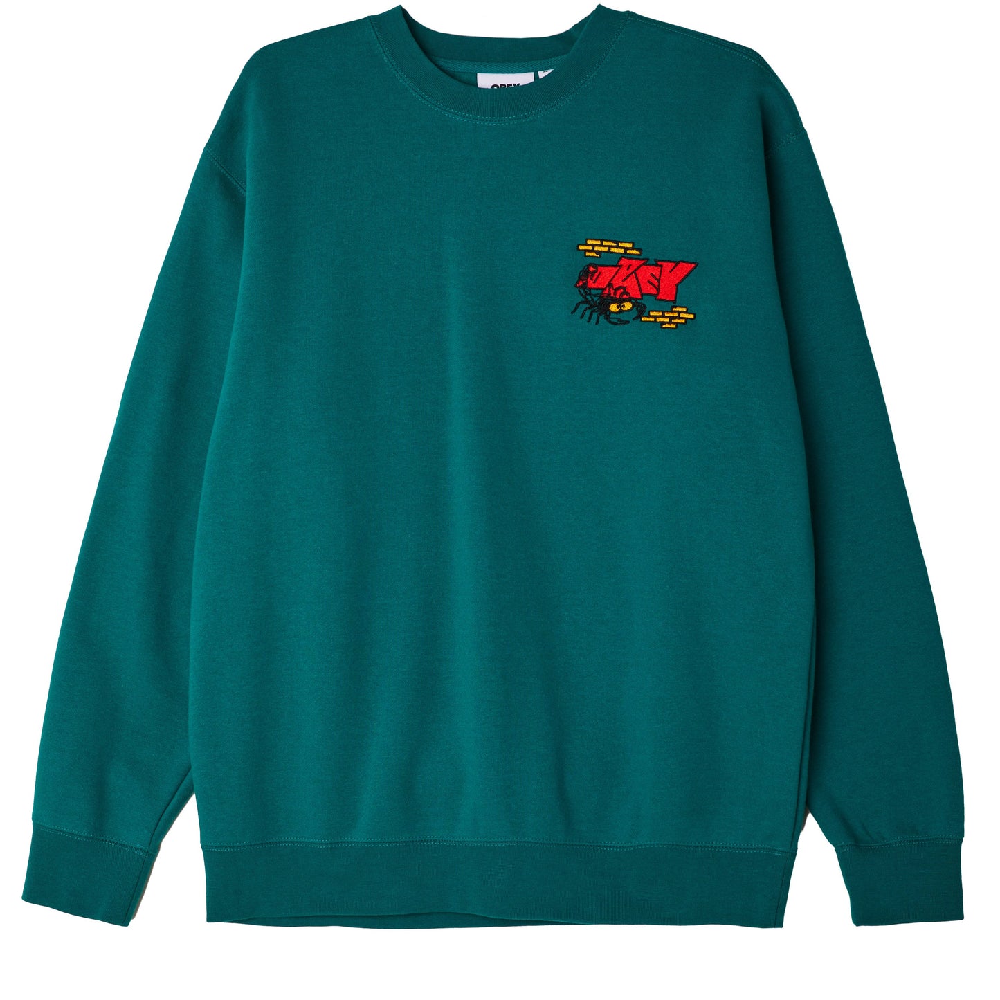 OBEY Brick By Brick Crew Sweatshirt - Ivy