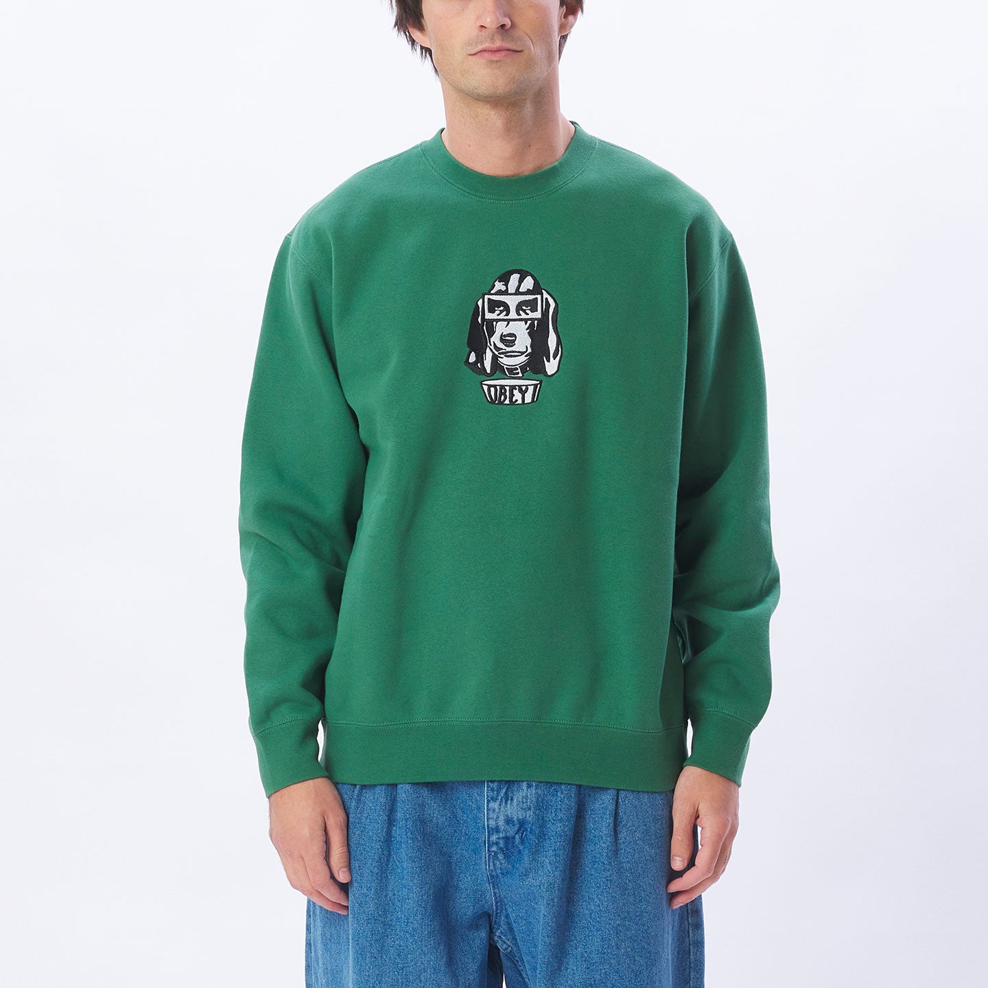 OBEY Hound Crew Sweat - Palm Leaf