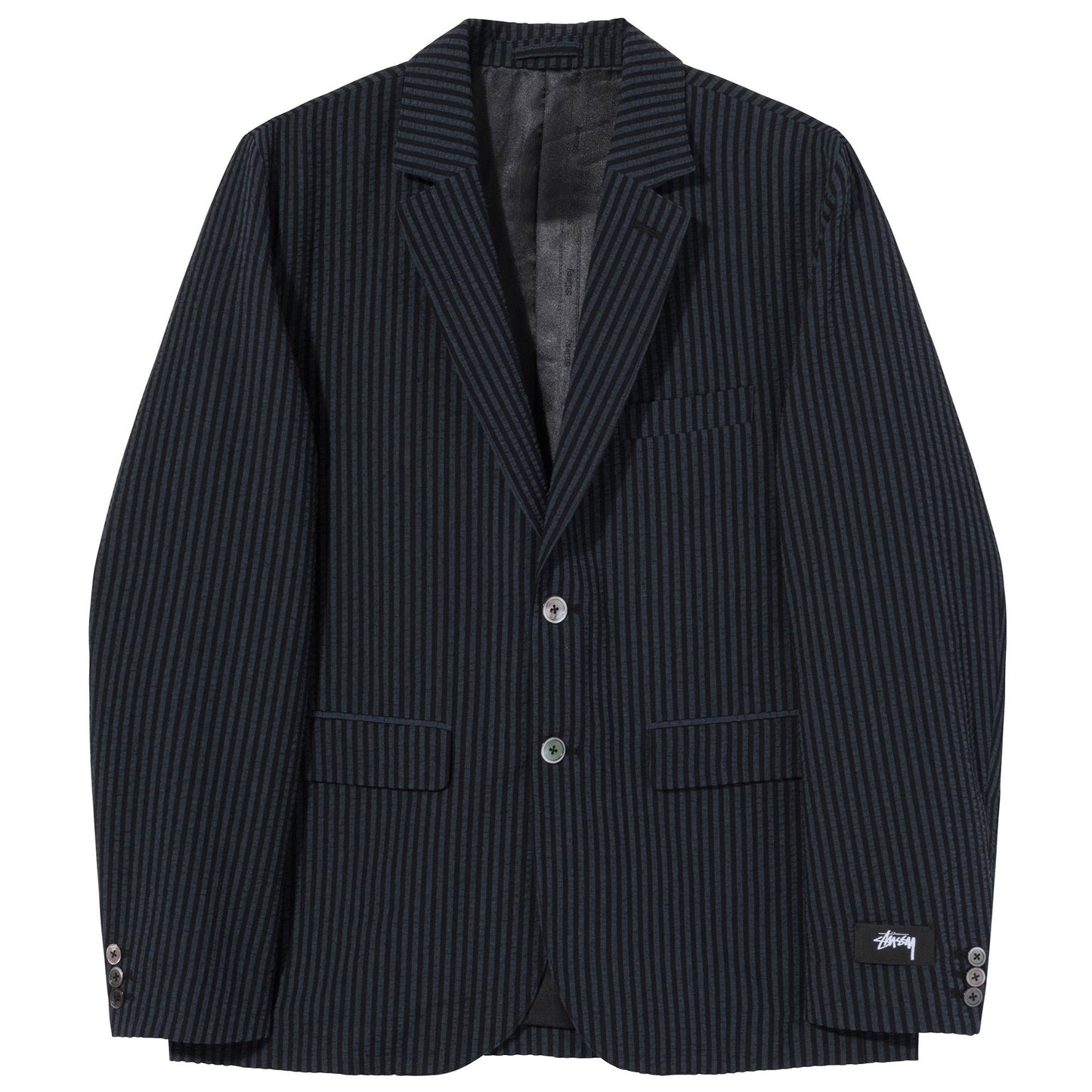 Stüssy Stripe Seersucker Sport Coat - Blue