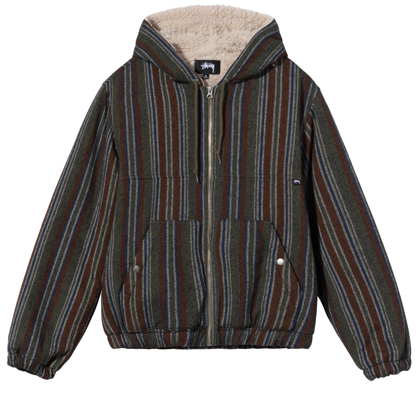 Stüssy Wool Stripe Work Jacket - Olive
