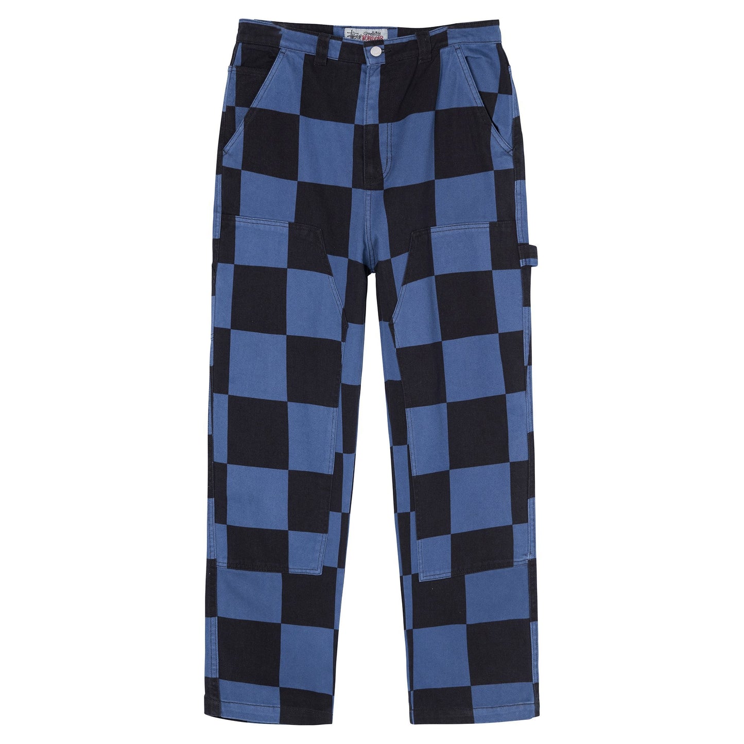 Stüssy Big Ol' Check Work Pant - Navy