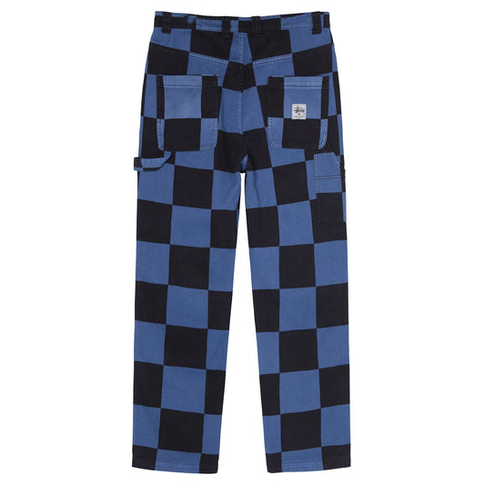 Stüssy Big Ol' Check Work Pant - Navy