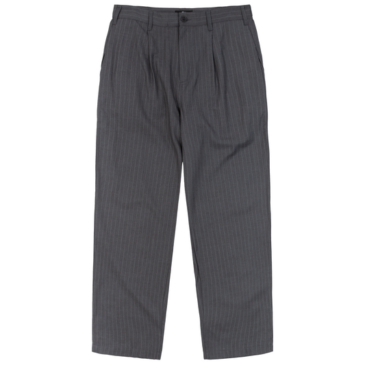 Stüssy Striped Volume Pleated Trouser - Grey