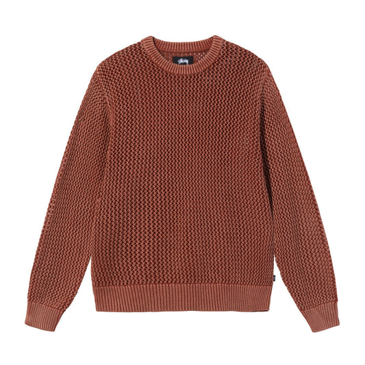 Stüssy Pigment Dyed Loose Gauge Sweater - Salmon