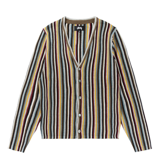 Stüssy Stripe Pattern Cardigan - Multi
