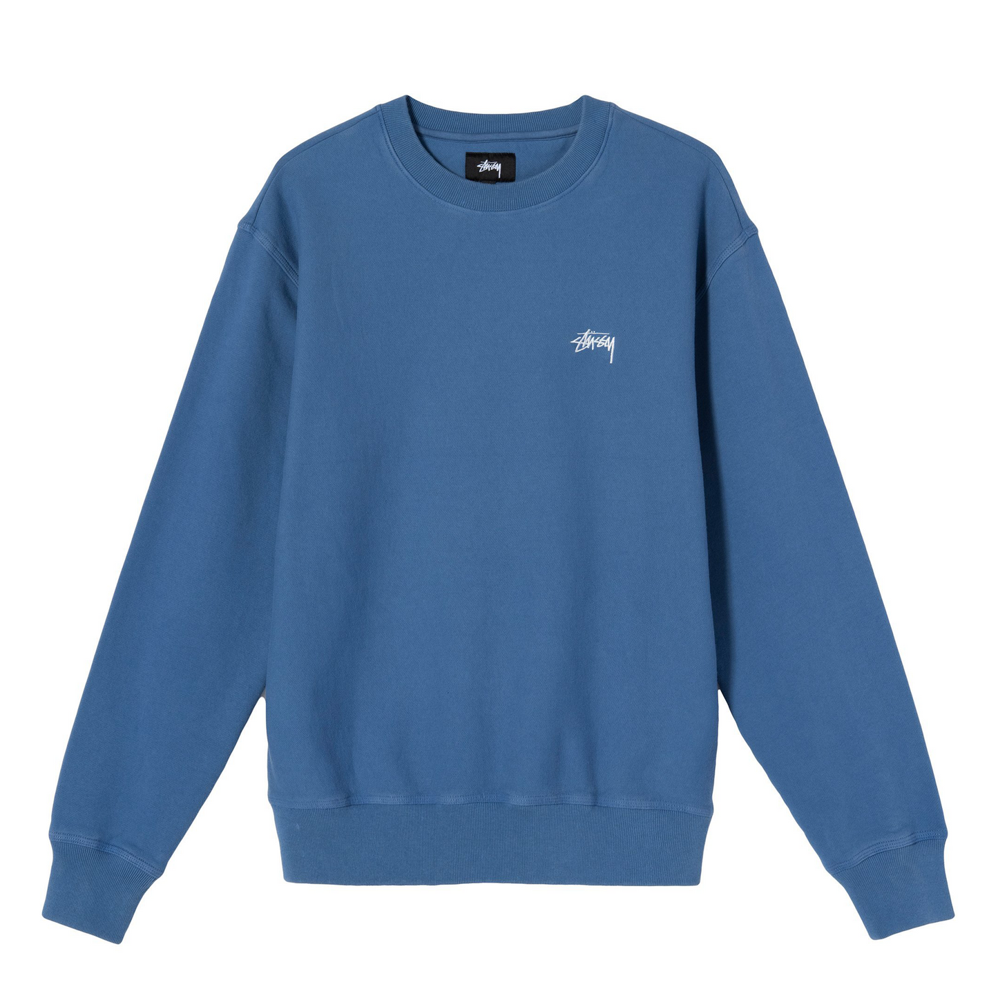 Stüssy Stock Logo Crew Sweatshirt - Blue
