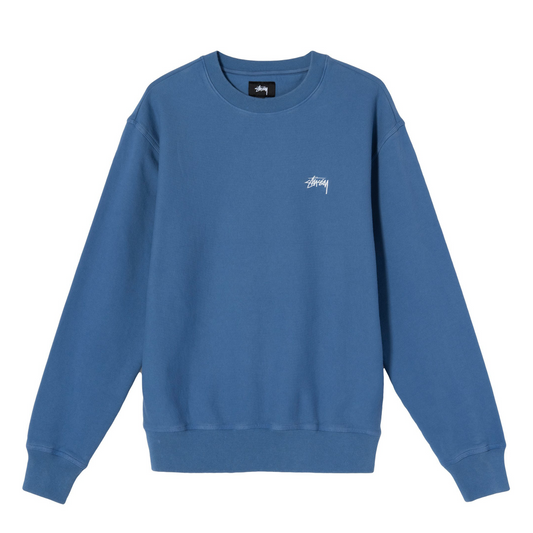 Stüssy Stock Logo Crew Sweatshirt - Blue