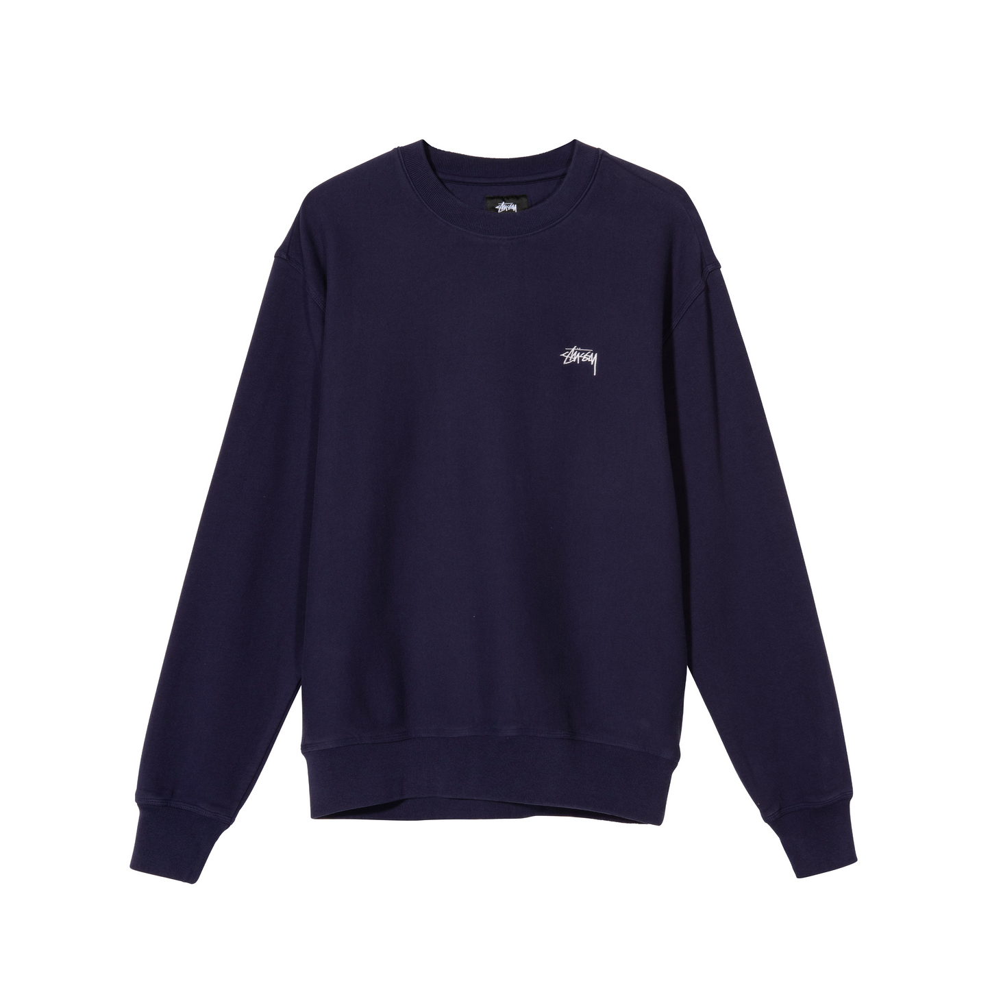 Stüssy Stock Logo Crew Sweatshirt - Midnight