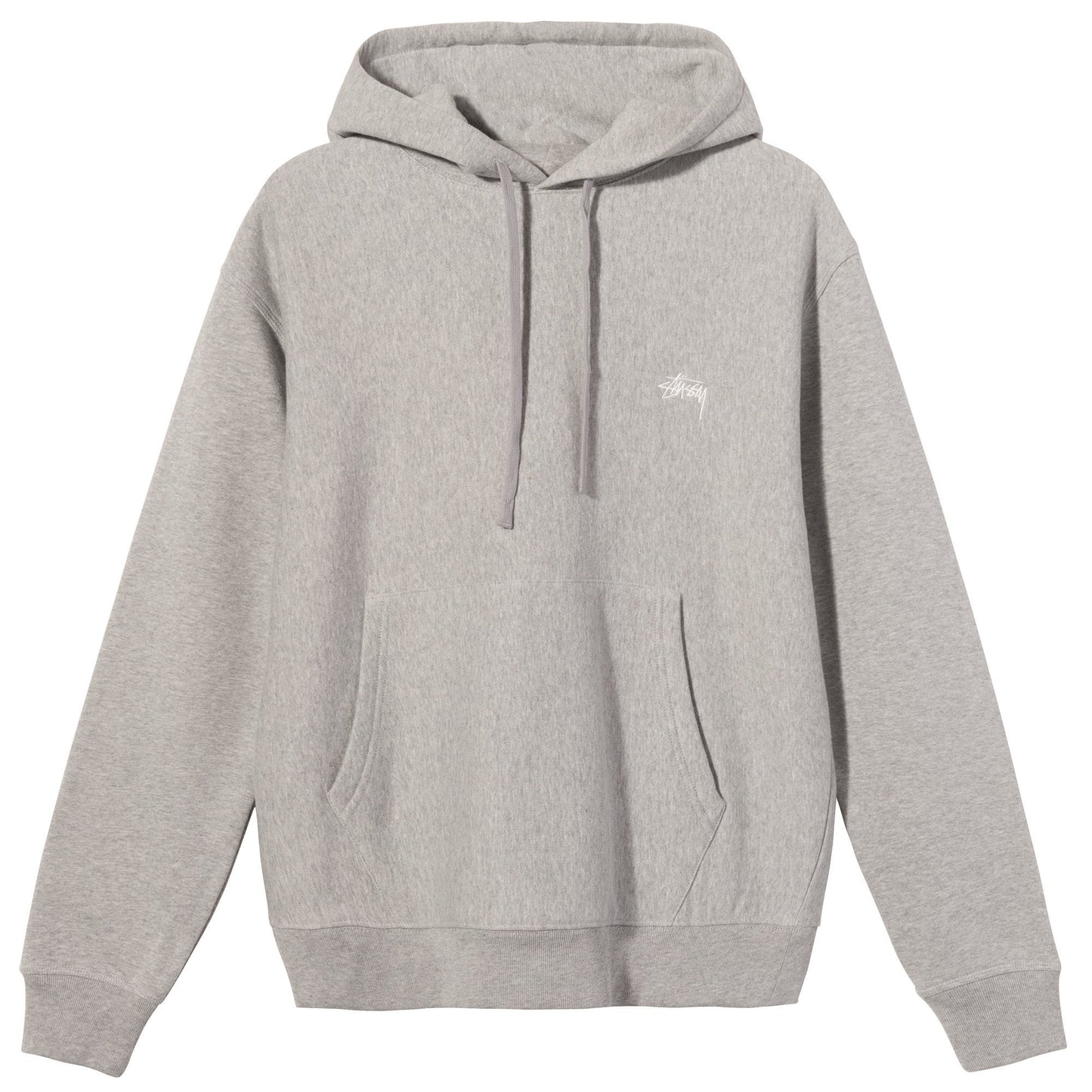 Stüssy Stock Logo Hoodie - Grey Heather
