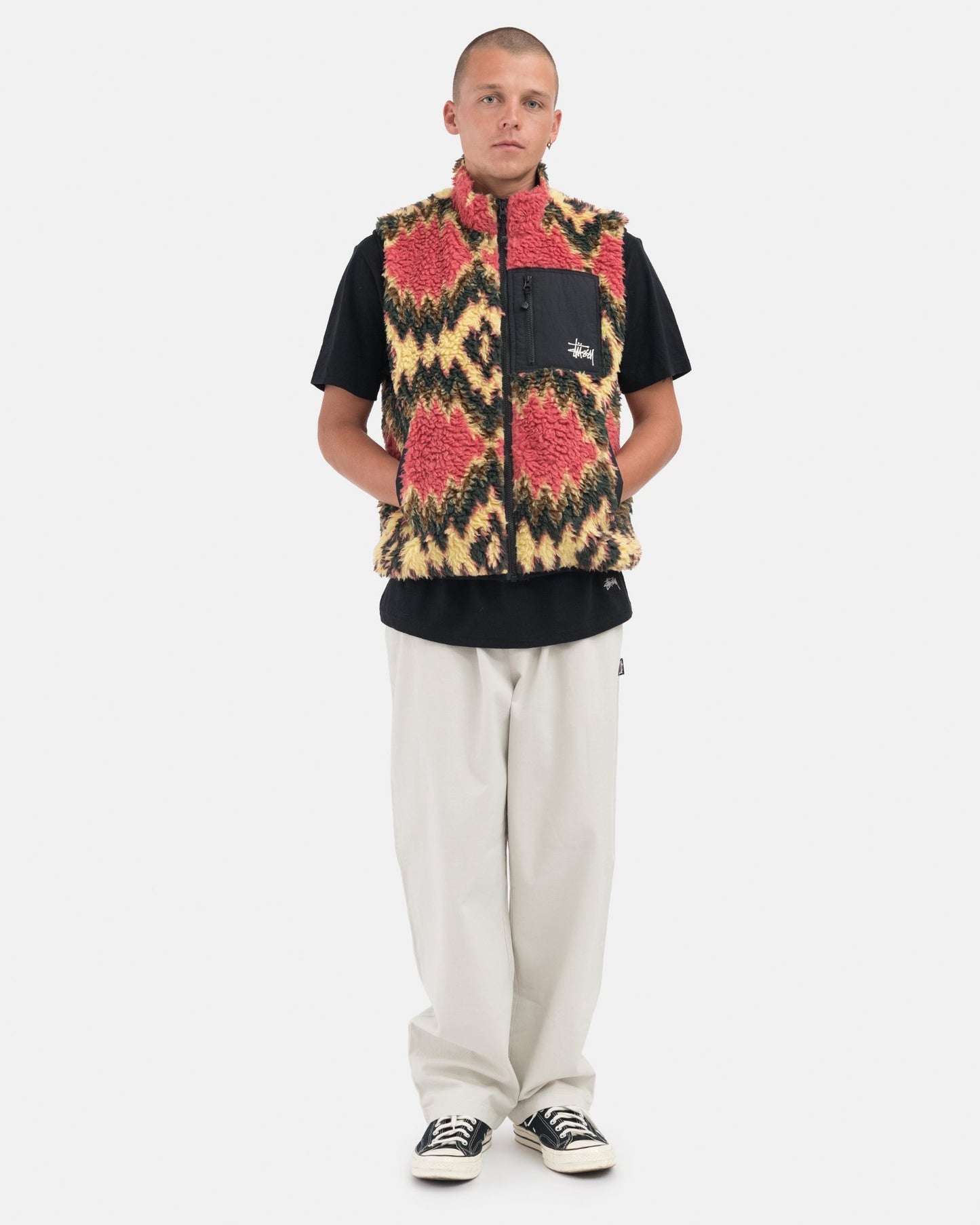 Stüssy Fillmore Sherpa Vest - Mustard