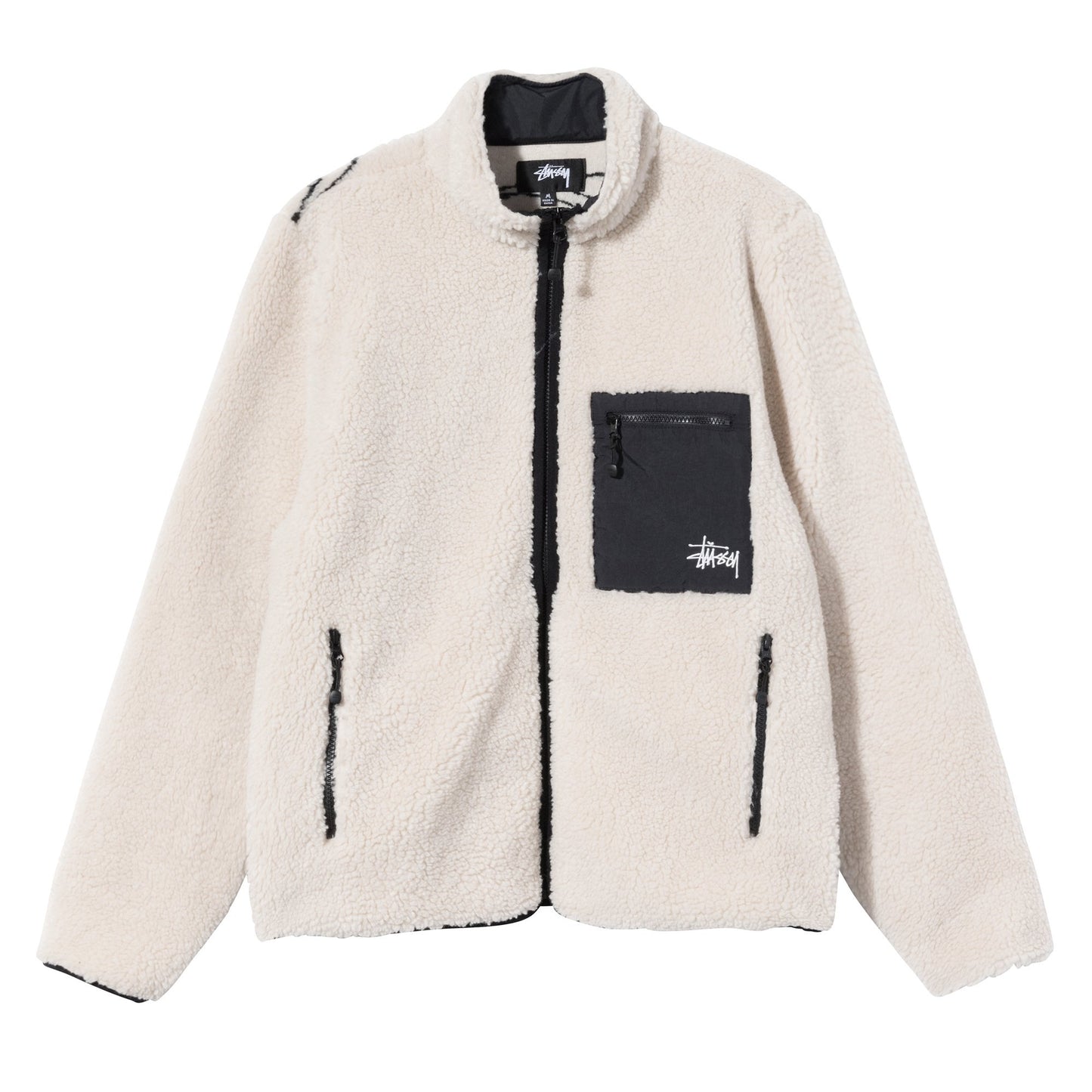 Stüssy Venus Jacquard Sherpa Jacket - Natural