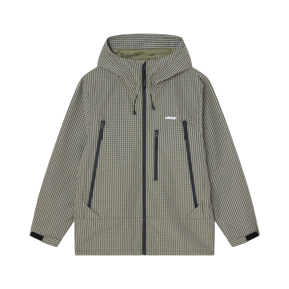 Obey Obsidian Jacket - Vetiver Plaid