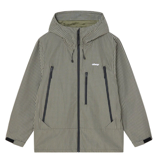 Obey Obsidian Jacket - Vetiver Plaid